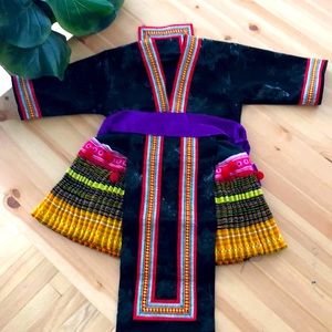Handmade Hmong toddler girls outfit set